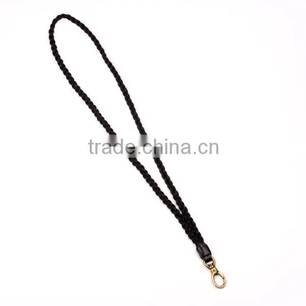 2015 China Factory Handmade Key Holder Fashion Neck Hanging Wholesale Leather Black Key Chain photo-3
