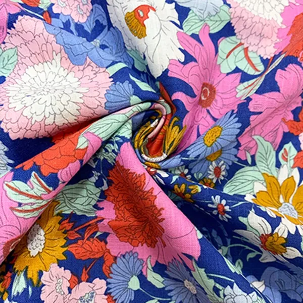 Digital Printing Viscose Polyester Cotton Rayon Prints Blend Fabric photo-2