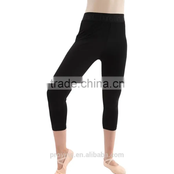 Women Cotton Leggings Tight, Yoga Leggings, Black Capri Leggings (WE02050) photo-3