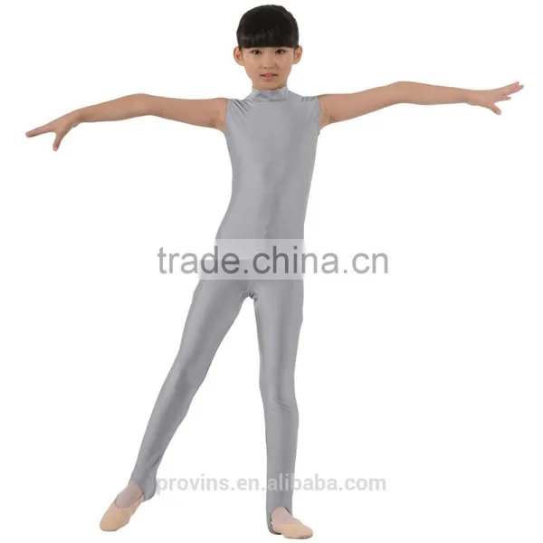 Turtle Neck Sleeveless Kids Unitards photo-2