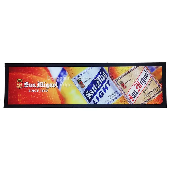 Custom Brand Printing Nitrile Rubber Promotion Gift Bar Runner Bar Mat Beer Bar Counter Mat Beer Drinks Beverage Bar Runner photo-4