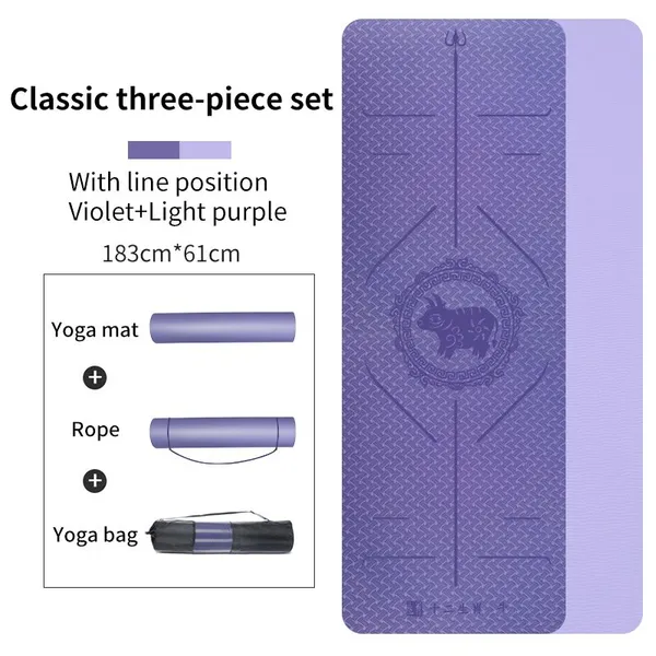 YiShengNuo Yoga Mats Good Quality Anti-slip Cork Tpe Yoga Mat With Logo photo-4