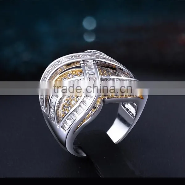 New Product 2017 Unique Jewelry Design 3D Look Zircon Channel Set Deluxe Lady Ring photo-3