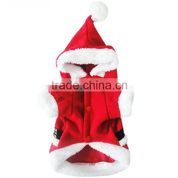 Red Christmas Clothes With Hat for Pet Dog Wear Dog Clothes photo-4