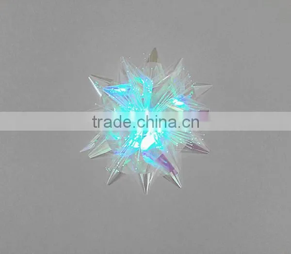 LED Lighting Gift Decorate Star Ribbon Bow, Holiday Ligthing Iridescent Loops Bow photo-3