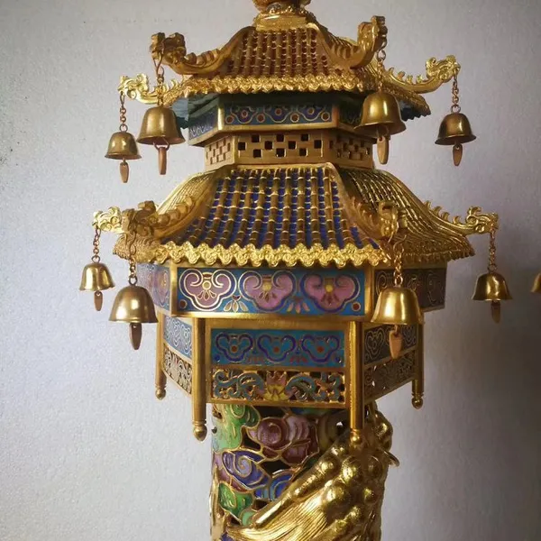 Cloisonn Factory Cloisonn Manufacturer Cloisonn Processing Cloisonn Crafts Cloisonn Manufacturer Wholesale Custom Cloisonn Copper Body Cloisonn Enamel Crafts Incense Burner, Elephant Spot photo-4