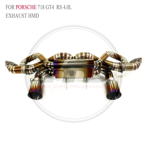 HMD Titanium Exhaust Catback is Suitable for Porsche 718 GT4 GTS RS 4.0L Auto Modification Parts Valve Muffler With Tips Whatsapp+86 18946955156 photo-3