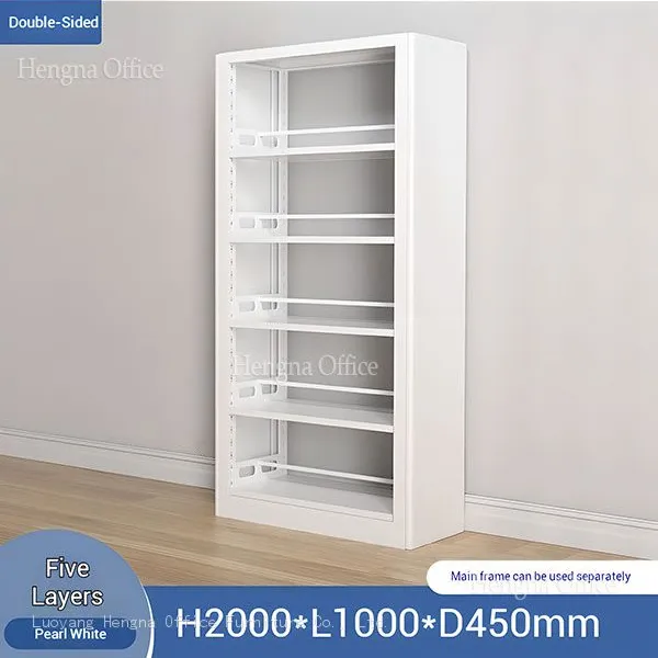 Industrial Style Bookshelf Metal Frame Five Tiers for Accounting Firm Sports Facility photo-2