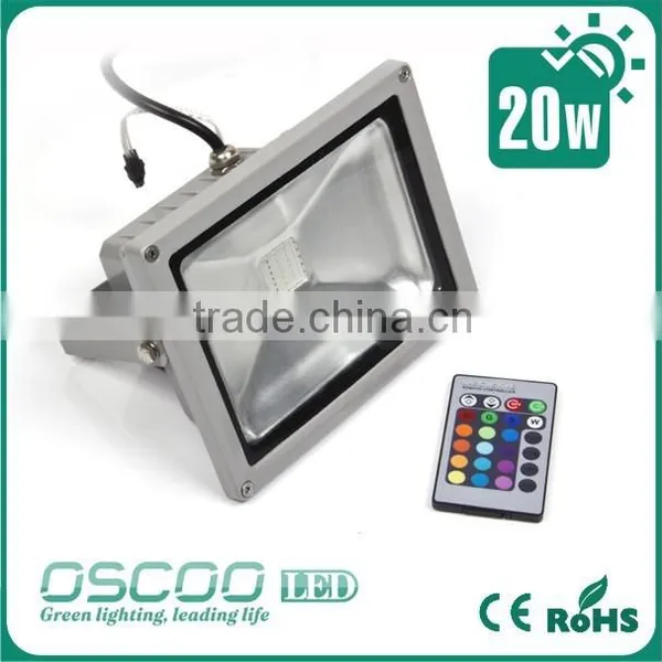 Oscoo Hot-Sale IP65 Die Casting Aluminium CE&Rohs 20 Watt RGB LED Flood Light Colorful Light Festival Light Bar Light photo-2