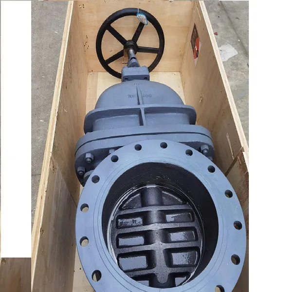 Válvula de portão com flange para aplicações marítimas de grande diâmetro DN400 para tubulações de navios