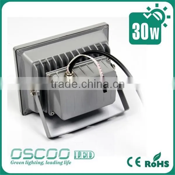 China Oscoo Manufacturer Hot IP65 Die Casting Aluminium CE&Rohs 30 Watt Red-Green-Blue LED Flood Light photo-3