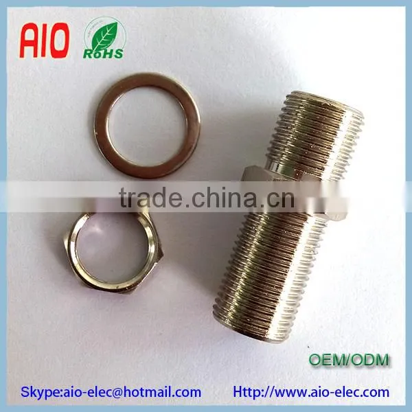 27cm Brass F Type Socket (female) to F Type Socket (female) Barrel Coupler Adaptor Connector photo-2