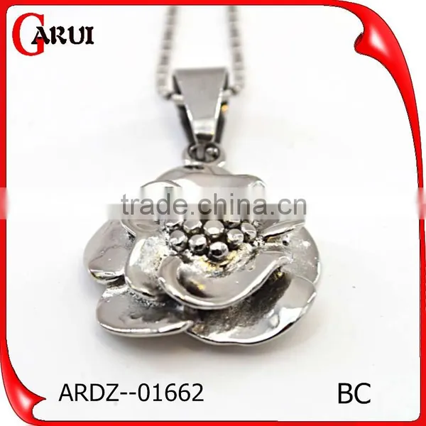 316l Stainless Steel Jewelry Casting Stainless Steel Flower Pendant photo-2