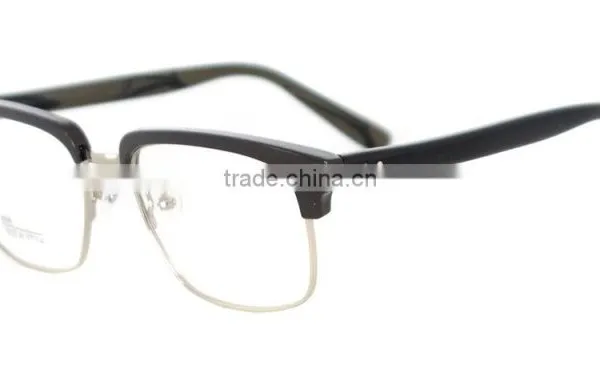 Acetate Square Spectacles Half Frame Vintage Glasses photo-5
