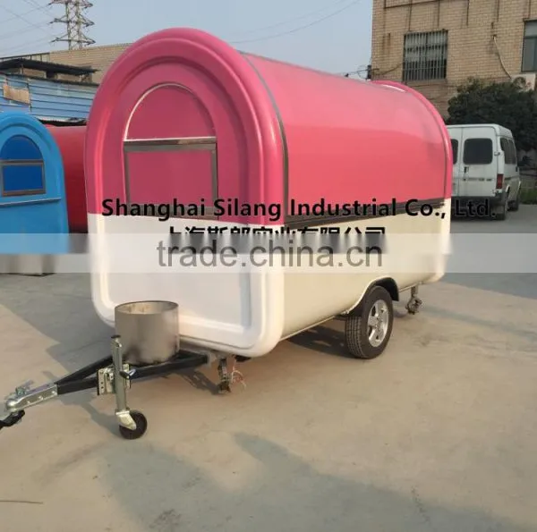 Pink and White Food Cart Food Truck Hot Dog Hamburger Ice Cream Traction Cart photo-3