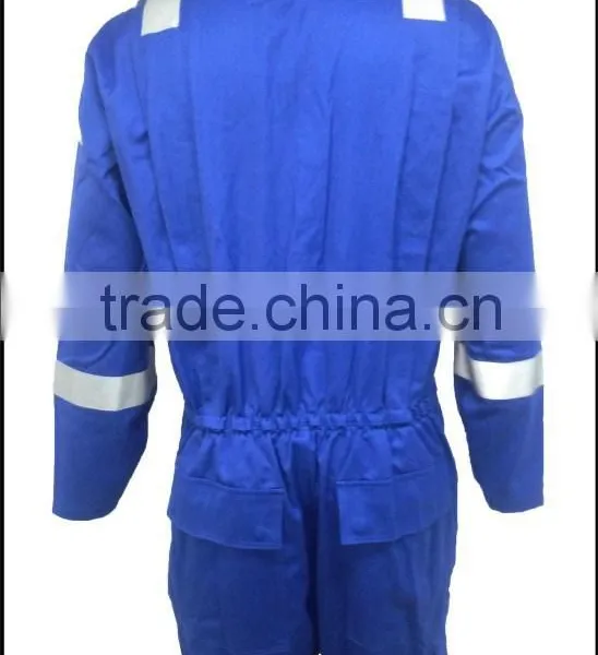 Workwear Industrial 100% Cotton & EN11612 Flame Retardant & Anti-static Reflective Safety Coverall photo-4