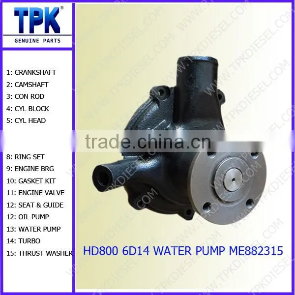 6D15 6D15T Water Pump ME787131, HD800-5/7 HD900-5/7 Engine Parts photo-3