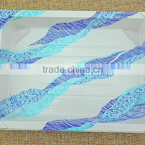 OPS Plastic Disposable Embossing Sushi Box Container Tray With Clear Lid photo-4