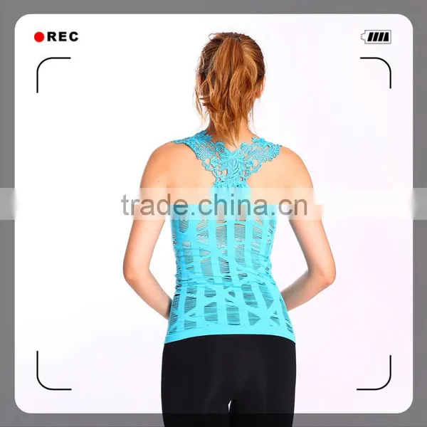 Seamless Wholesale Fashion Women Camisole With Lace on Back-neck