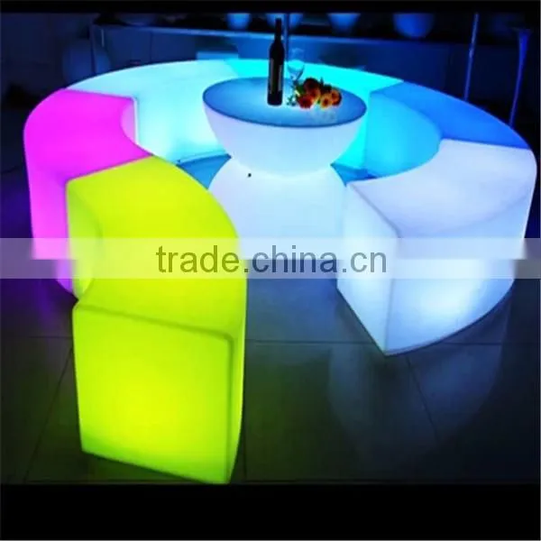 Usb Charge Fantastic Led Table Round Led Bar Furniture Table photo-3