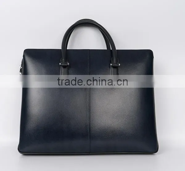 2015 Men's Genuine Leather Handbag Brown Briefcase Laptop Shoulder Messenger Bag, Original Manufacturer