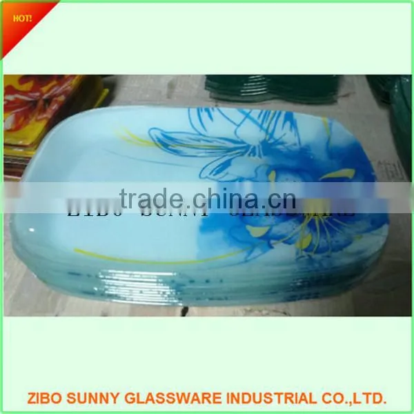 Hot Sale!dinner Set Glass Dishes With Decal photo-2