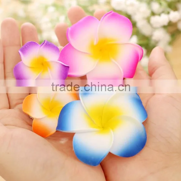 2015 Hot Sale Artificial Brooch Flower,Head Flower,Frangipani Hair Clip/Plumeria Hair Clip photo-3