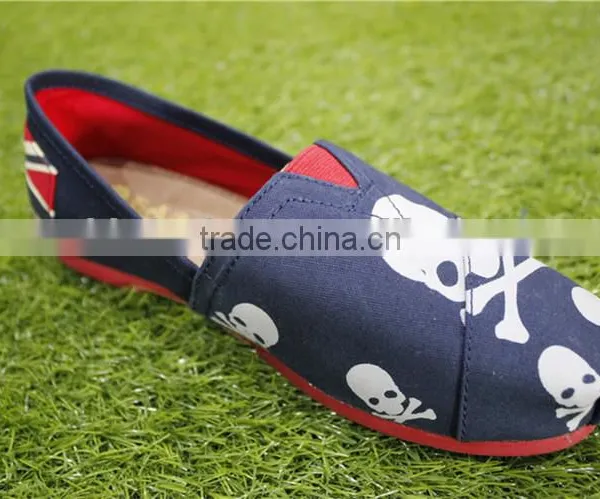 Skull Print Leisure Canvas Stock Shoes photo-2