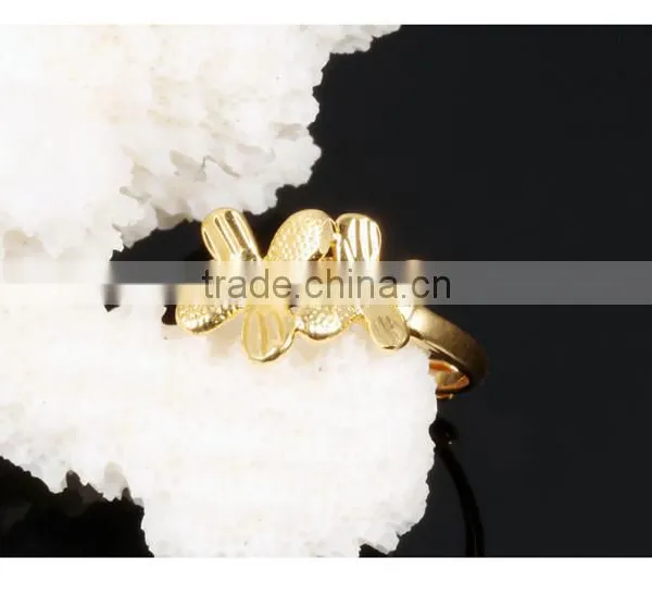 Copper Brass Jewelry Flower Adjustable Wedding Rings for Women photo-6