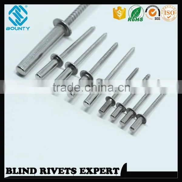 FACTORY A2 A4 304 316 STAINLESS STEEL LARGE FLANGE HEAD SEALED TYPE POP RIVETS photo-5