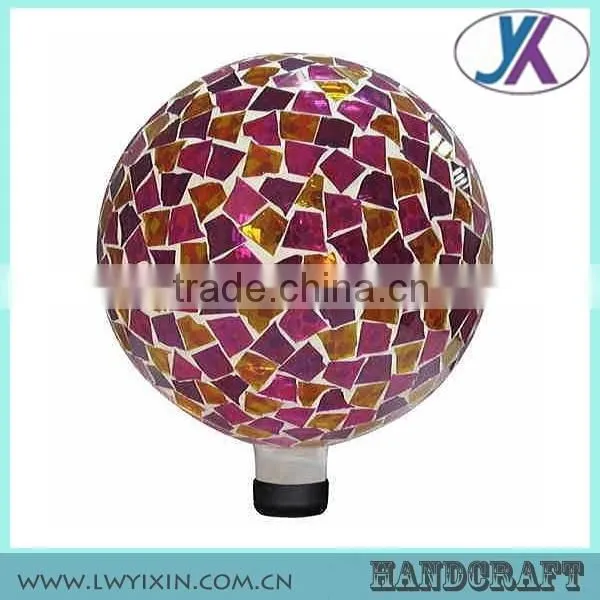 Wedding Round Shape 10" Mosaic Glass Decoration Outdoor Led Ball Lights photo-3