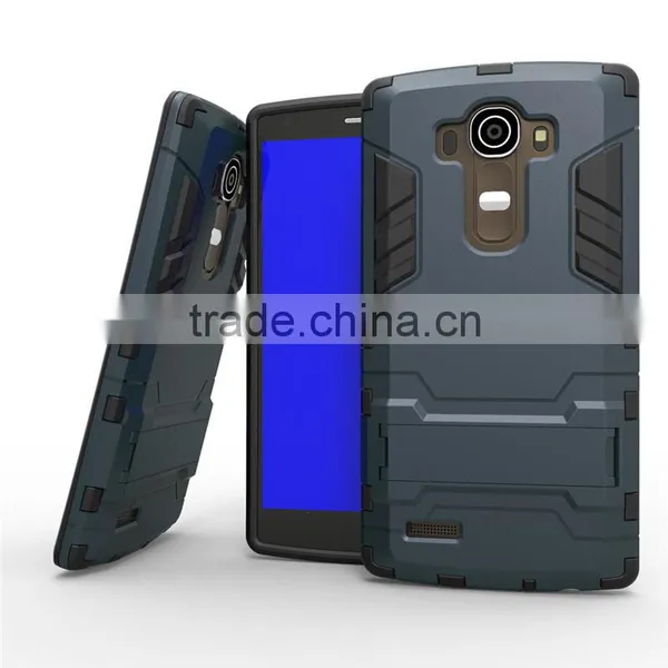 Hot Selling Hybrid Kickstand TPU PC Armor Case Iron Man Cellphone Case For LG G4 Note photo-3