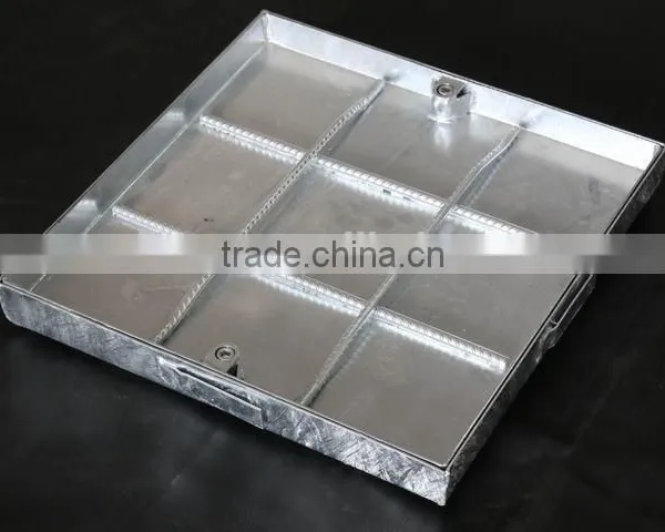 Hot Dipped Galvanised Steel Square Manhole Covers Hot Sale Recessed Cover Heavy Duty-B4-Size 300*300--1000*1000mm
