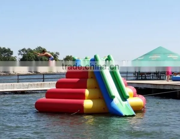 Hot Sale Cheap and Popular for Person Inflatable Floating Pyramid Water Games With Slide photo-5