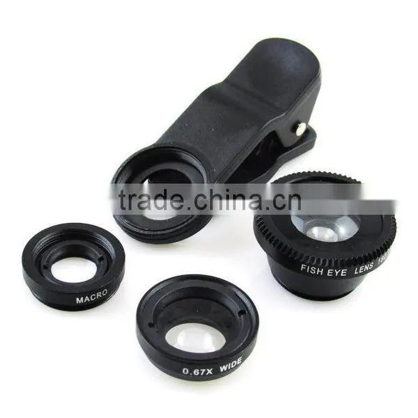 SZYZTEK Wholesale Fisheye Lens Wide Angle Macro 3 in 1 Universal Clip Camera Cell Mobile Phone Lens For IPhone 4 5 6 Plus photo-6