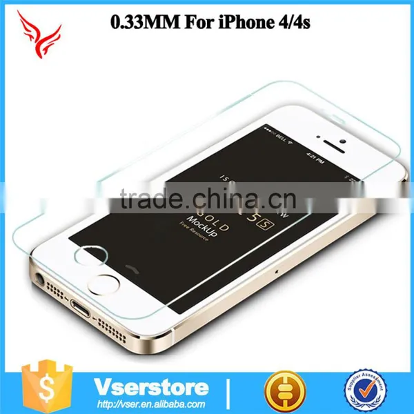 New 0.3MM Shenzhen Factory Accept Paypal 9H 2.5D Full Cover Tempered Glass for Iphone 4 4s Screen Protector photo-2