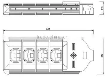 Aluminum Alloy LED Street Light Street for Construction Government Project 220W photo-3