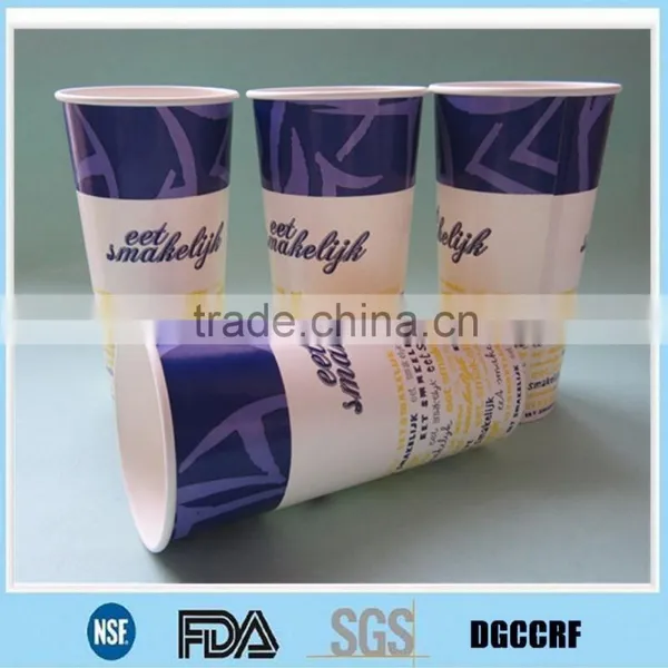 Printed Double PE Coated Cold Paper Cup for Soda/coke/juice Drink and Lid Cover Quality Choice photo-3