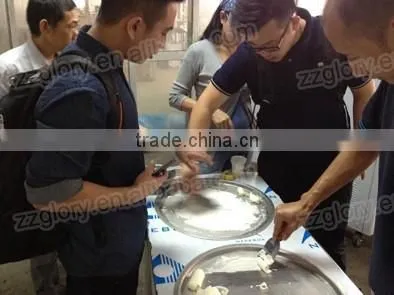 Frying Ice Pan Machine/High Quality Stainless Steel 2 Pan Durable Fry Ice Cream Machine photo-2