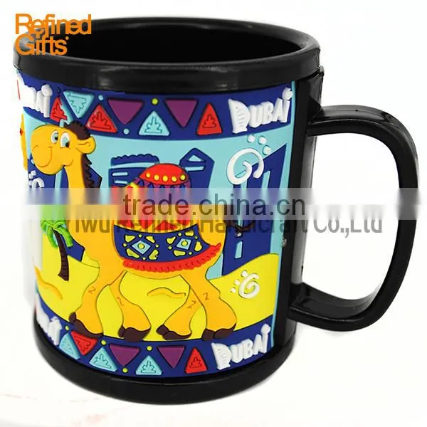Menufacture China PVC Rubber Coffee Cup Mug Black Camel Mugs Creative Gift