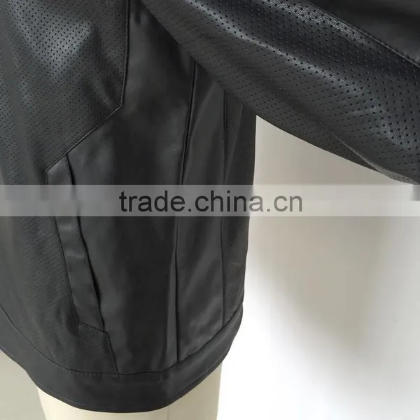 Fashion Outdoor Sport Entleman Varsity Softshell Down Leather Jacket photo-5