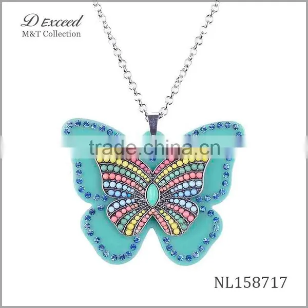 Big New Butterfly Pendant Necklace,doll Pendant Necklace for Women NL158716-21 photo-2