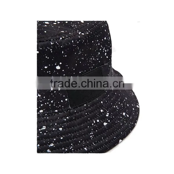 Fashion Accessory Headwear Cotton Twill Black Plain Snow Pattern Digital Printing Man Custom Bucket Hat Bulk Quality Choice photo-2