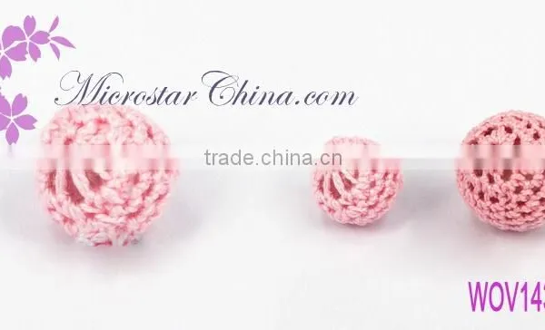 WOV1433 Handmade 14mm IN Stock DIY Ball Woven Beads Crochet Knitting For Sales photo-4