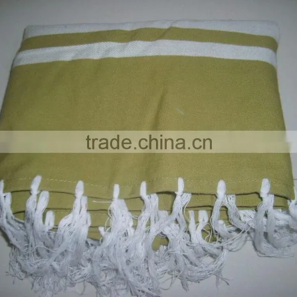 100% Cotton Stripe Beach Towel With Fringe photo-5