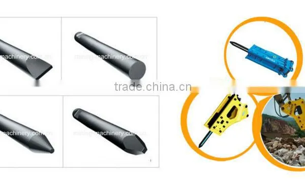 Excavator hydraulic breaker rock electric chisel
