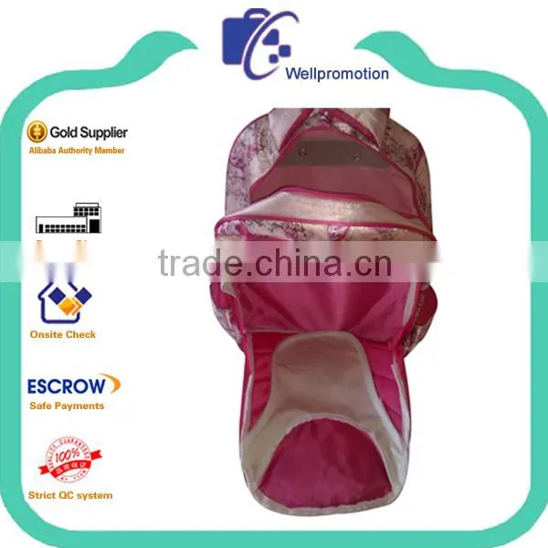 Children Satin Girls School Bag With Trolley photo-5