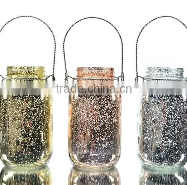 Mercury Candle Holder With Metal Handle