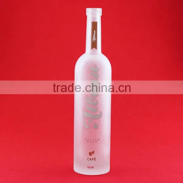 High Quality Heart Gin Bottle Frosted Alcohol Bottle Violin Glass Bottle photo-5