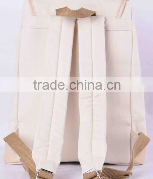 2016 Best Selling Factory Design 2016 Blank Canvas Backpack Brand New Design Daily Use Canvas Backpacks Laptop Day Backpack photo-5